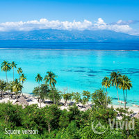 Tahiti landscape original photography print. Mourea French Polynesia wall art.