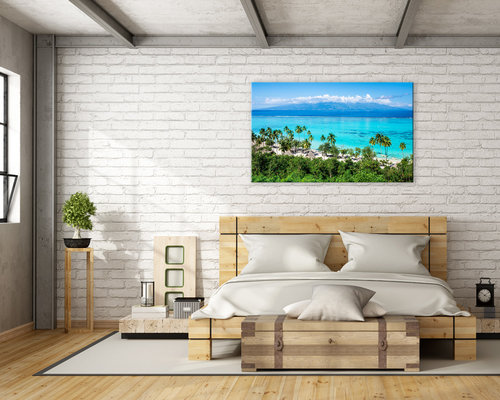 Tahiti landscape original photography print. Mourea French Polynesia wall art.
