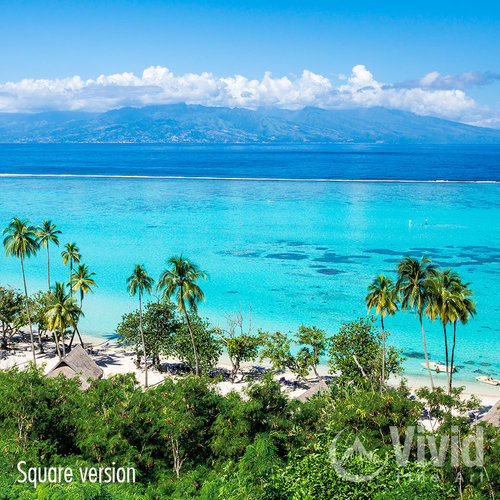 Tahiti landscape original photography print. Mourea French Polynesia wall art.