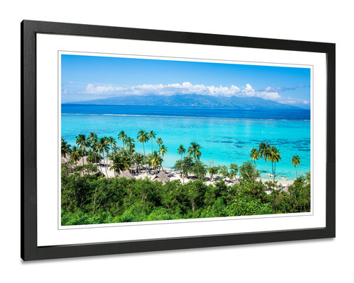 Tahiti landscape original photography print. Mourea French Polynesia wall art.