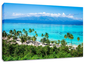 Tahiti landscape original photography print. Mourea French Polynesia wall art.